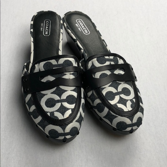 Coach Shoes - Coach studded black clogs